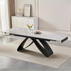Masa extensibila Mebel Elite Luigi 160/240 (Grey Marble/Black)