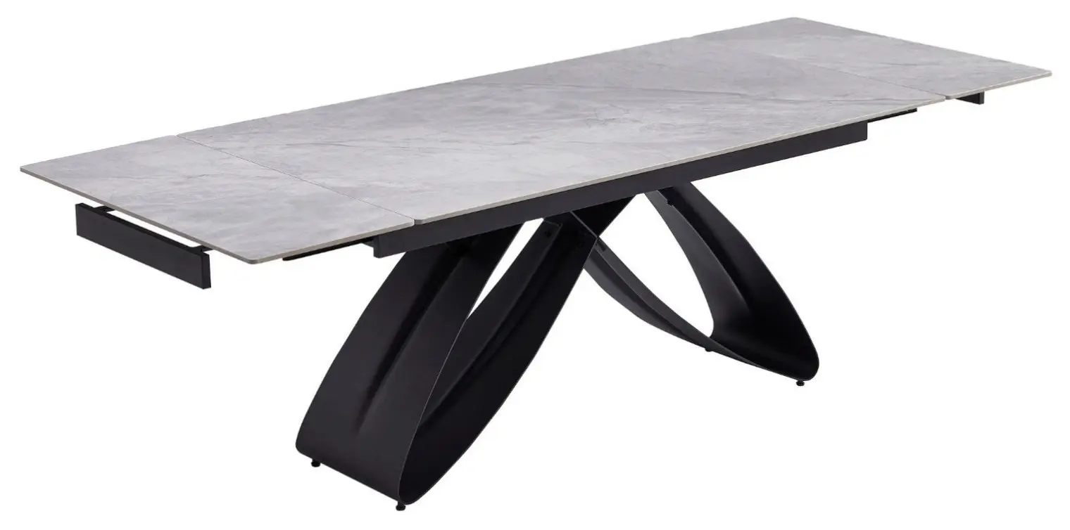Masa extensibila Mebel Elite Luigi 160/240 (Grey Marble/Black) - 4