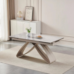 Стол раскладной Mebel Elite Luigi 160/240 (Grey Marble/Cashmere) Thumb