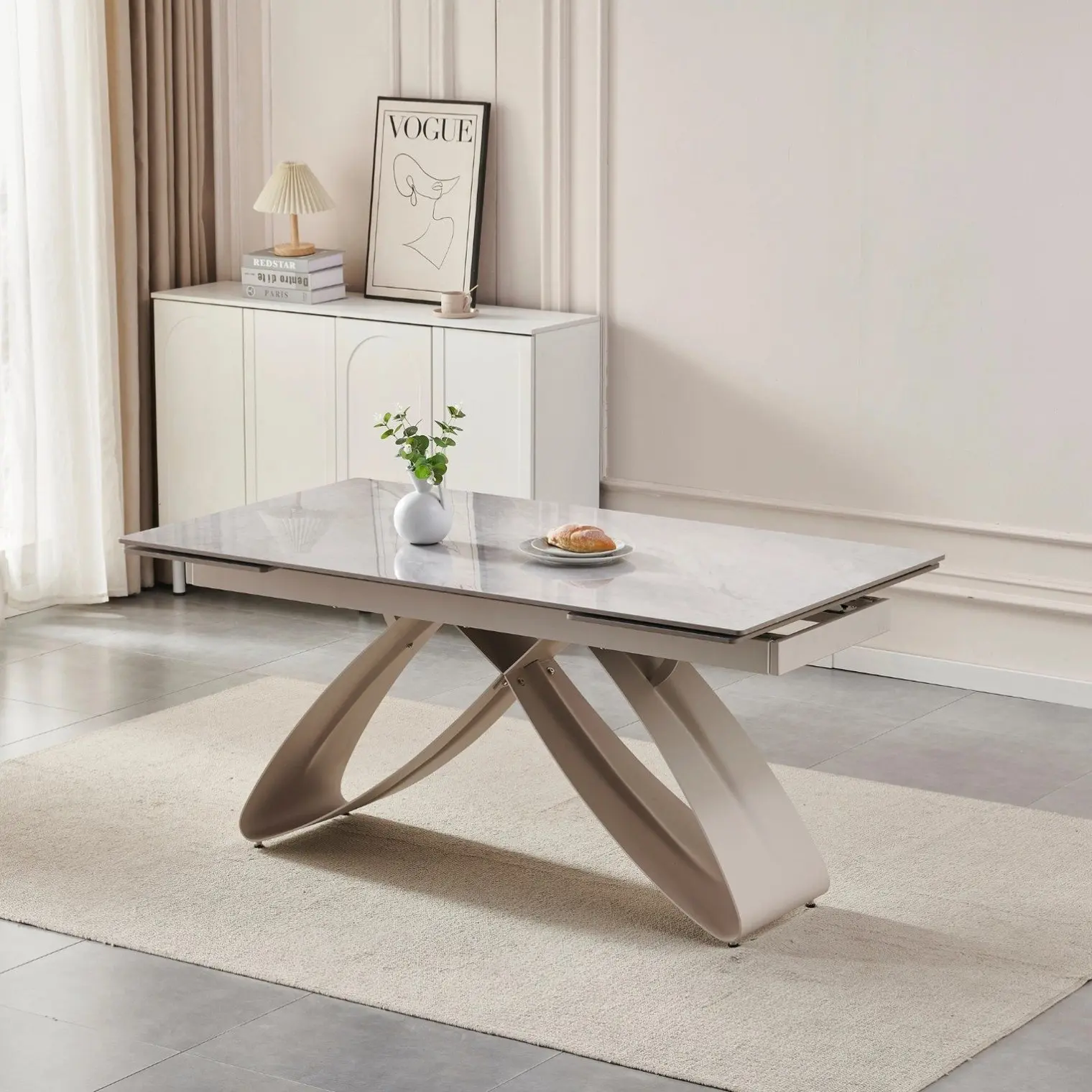 Стол раскладной Mebel Elite Luigi 160/240 (Grey Marble/Cashmere) - 2