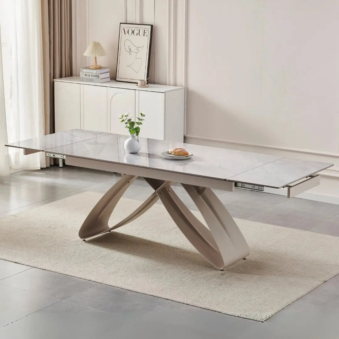 Стол раскладной Mebel Elite Luigi 160/240 (Grey Marble/Cashmere)