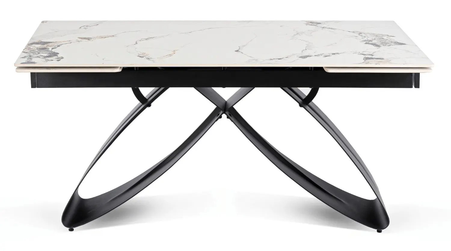 Стол раскладной Mebel Elite Luigi 160/240 (White Marble/Black) - 4