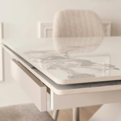 Masa extensibila Mebel Elite Luigi 160-240 (White Marble/Cashmere) Thumb