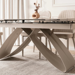 Masa extensibila Mebel Elite Luigi 160-240 (White Marble/Cashmere) Thumb