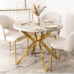 Стол раскладной Mebel Elite Lukas 100/250 (Cashmere/Gold)