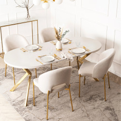 Стол раскладной Mebel Elite Lukas 100/250 (Cashmere/Gold) Thumb