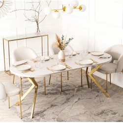 Стол раскладной Mebel Elite Lukas 100/250 (Cashmere/Gold) Thumb