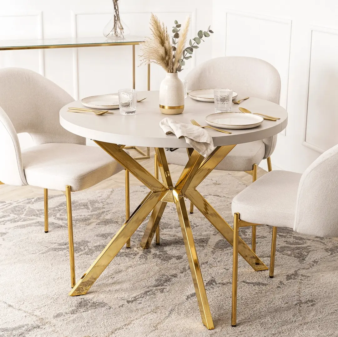 Стол раскладной Mebel Elite Lukas 100/250 (Cashmere/Gold)