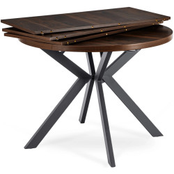 Стол раскладной Mebel Elite Lukas 100/250 (Walnut/Black) Thumb