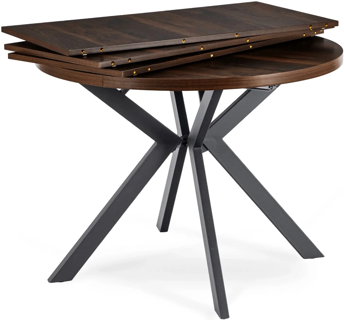 Стол раскладной Mebel Elite Lukas 100/250 (Walnut/Black) - 2