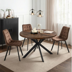 Стол раскладной Mebel Elite Lukas 100/250 (Walnut/Black)