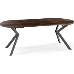 Стол раскладной Mebel Elite Lukas 100/250 (Walnut/Black) Thumb