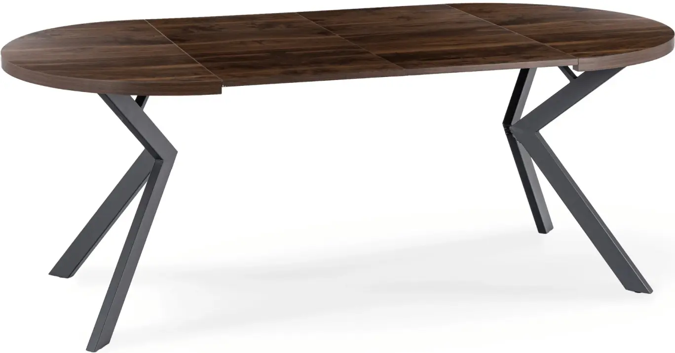 Стол раскладной Mebel Elite Lukas 100/250 (Walnut/Black) - 4
