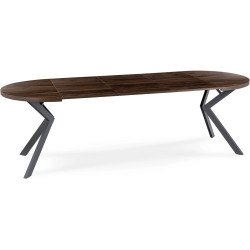 Стол раскладной Mebel Elite Lukas 100/250 (Walnut/Black) Thumb