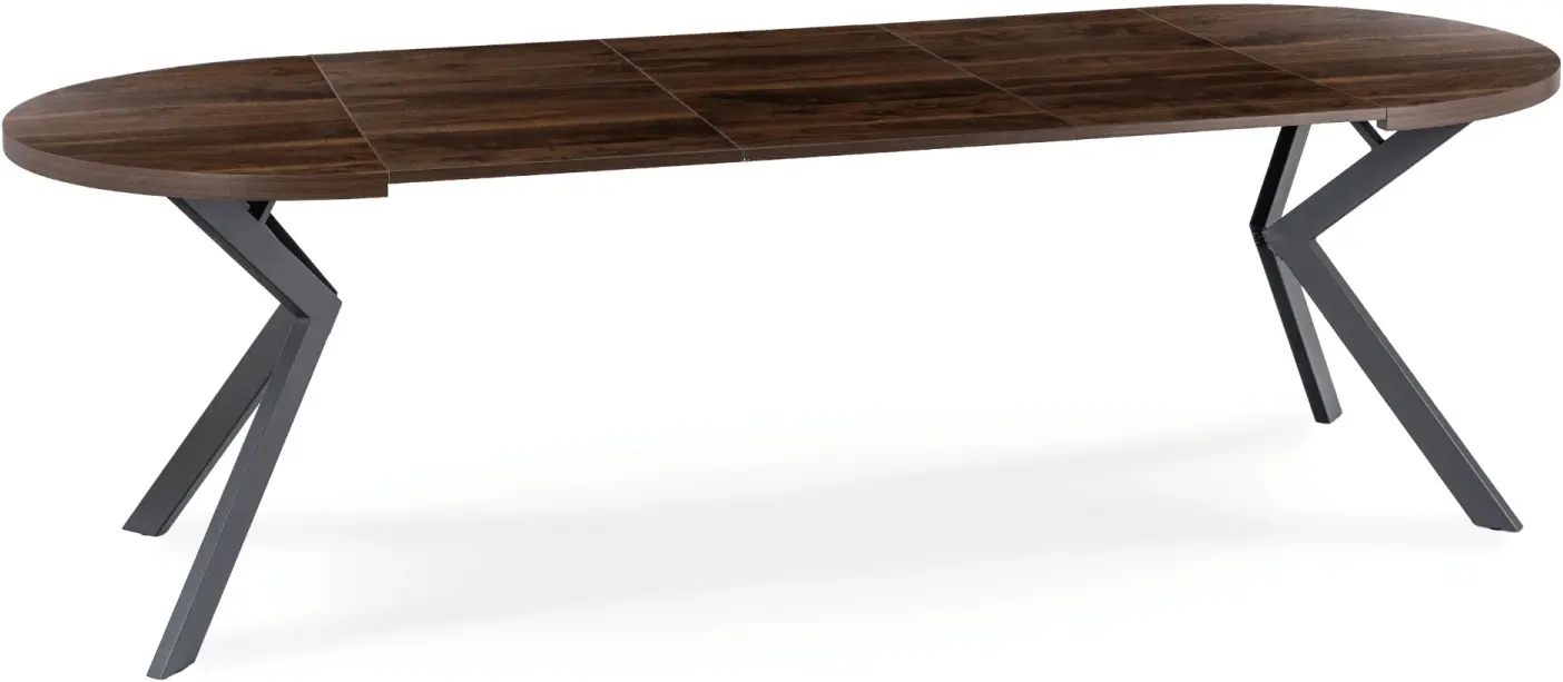Стол раскладной Mebel Elite Lukas 100/250 (Walnut/Black) - 5