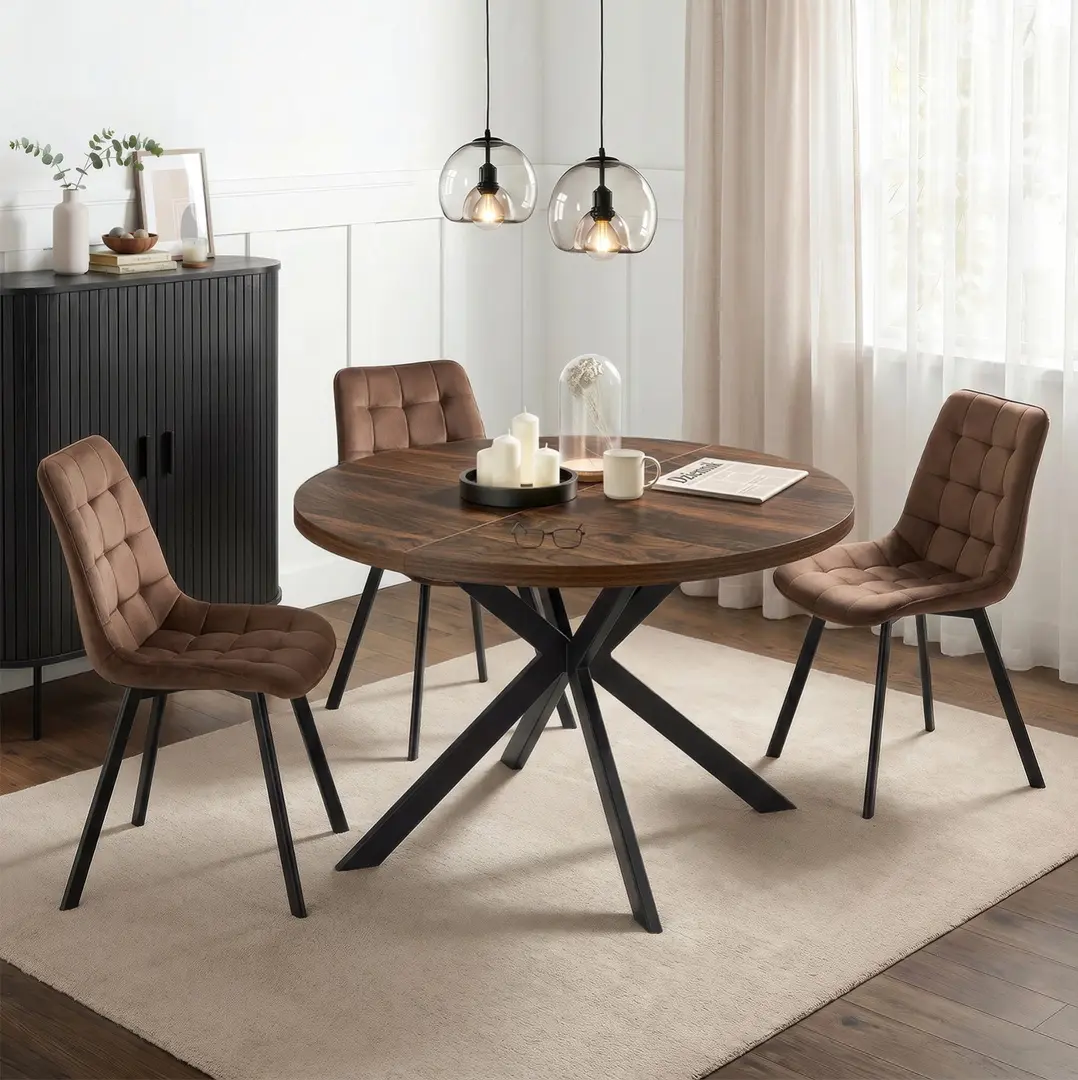 Стол раскладной Mebel Elite Lukas 100/250 (Walnut/Black)