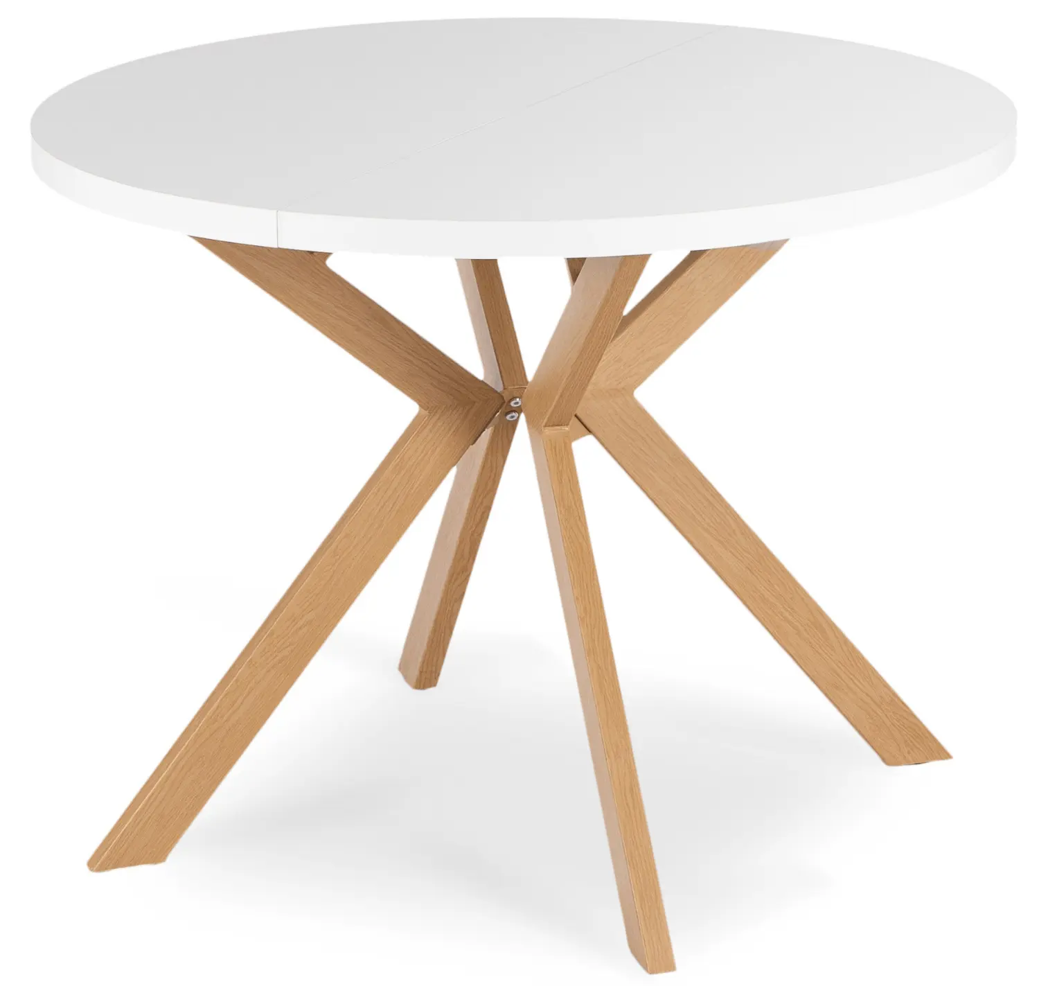 Стол раскладной Mebel Elite Lukas 100-250 (White/Scandinavian Oak) - 2