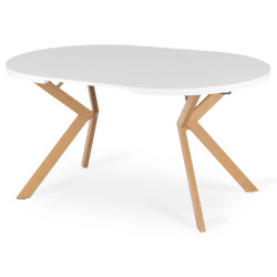 Стол раскладной Mebel Elite Lukas 100-250 (White/Scandinavian Oak) Thumb