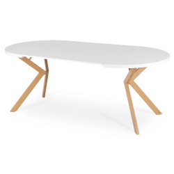Стол раскладной Mebel Elite Lukas 100-250 (White/Scandinavian Oak) Thumb