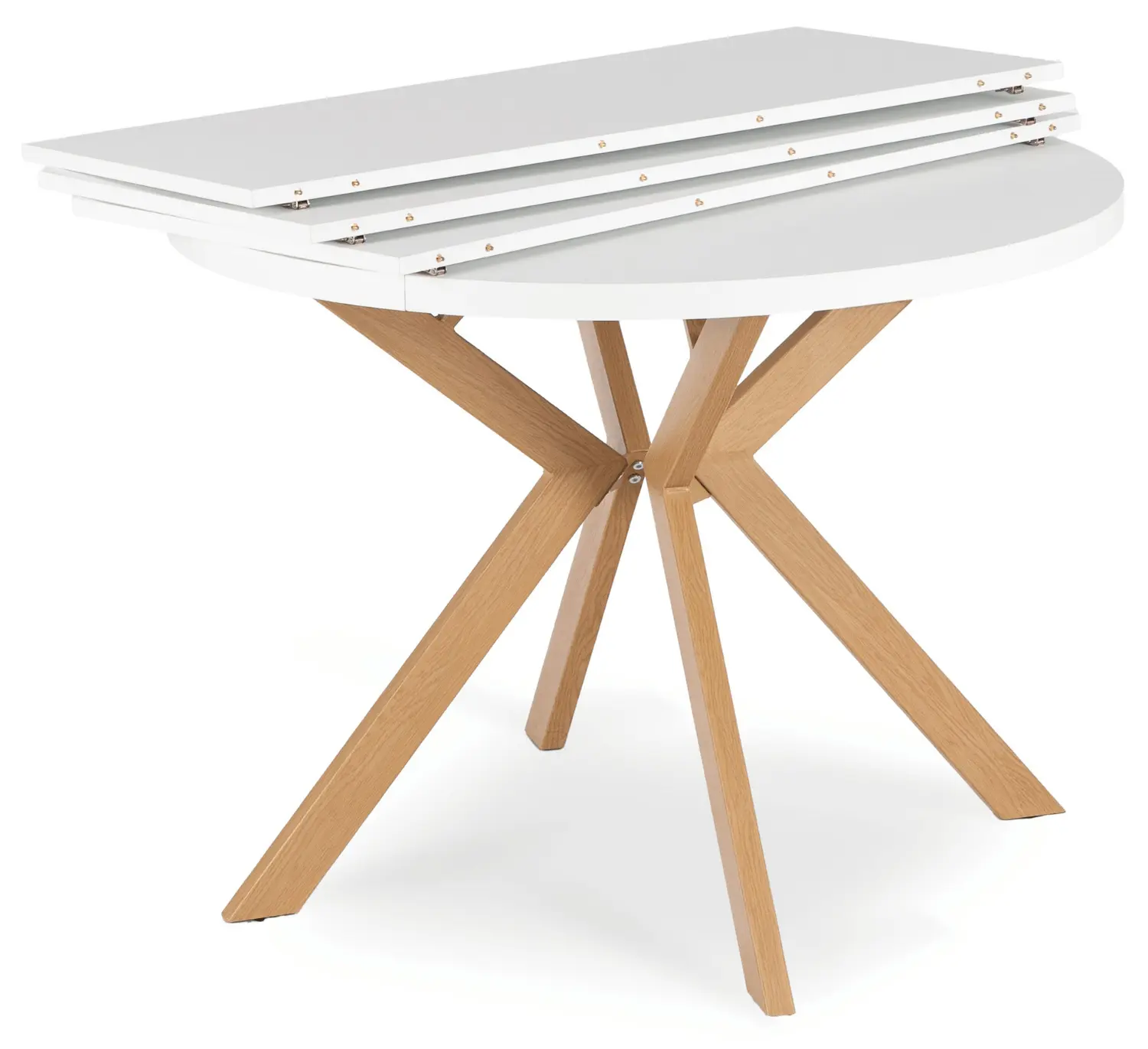 Стол раскладной Mebel Elite Lukas 100-250 (White/Scandinavian Oak) - 6