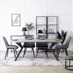 Masa extensibila Mebel Elite Lukas 250 (Concrete/Black) Thumb