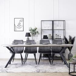 Masa extensibila Mebel Elite Lukas 250 (Concrete/Black) Thumb