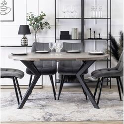 Masa extensibila Mebel Elite Lukas 250 (Concrete/Black)