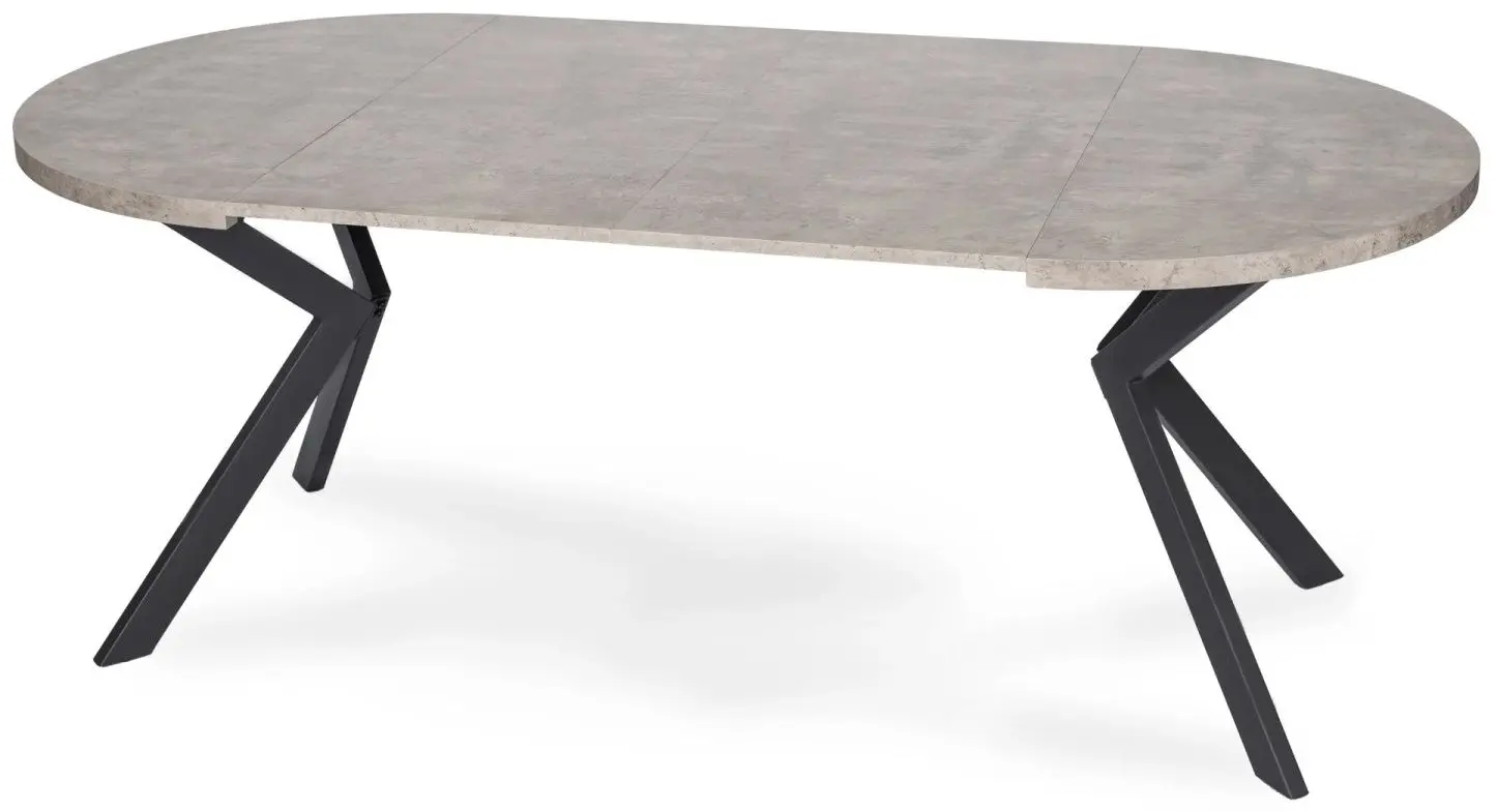 Masa extensibila Mebel Elite Lukas 250 (Concrete/Black)