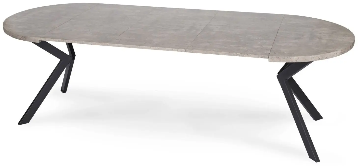 Masa extensibila Mebel Elite Lukas 250 (Concrete/Black)