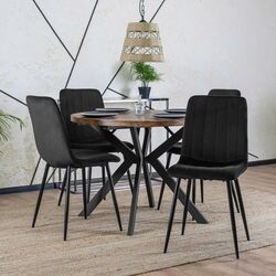 Masa extensibila Mebel Elite Lukas 250 (Rustic Oak/Black) Thumb