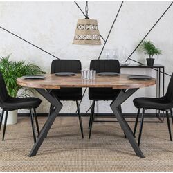 Masa extensibila Mebel Elite Lukas 250 (Rustic Oak/Black)