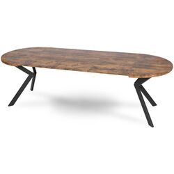 Masa extensibila Mebel Elite Lukas 250 (Rustic Oak/Black) Thumb