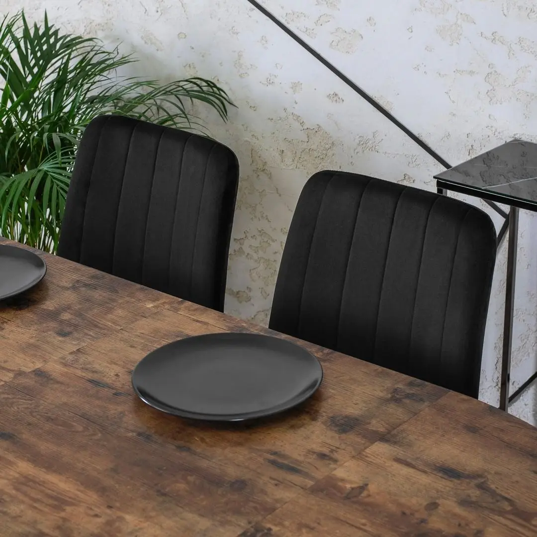 Masa extensibila Mebel Elite Lukas 250 (Rustic Oak/Black)