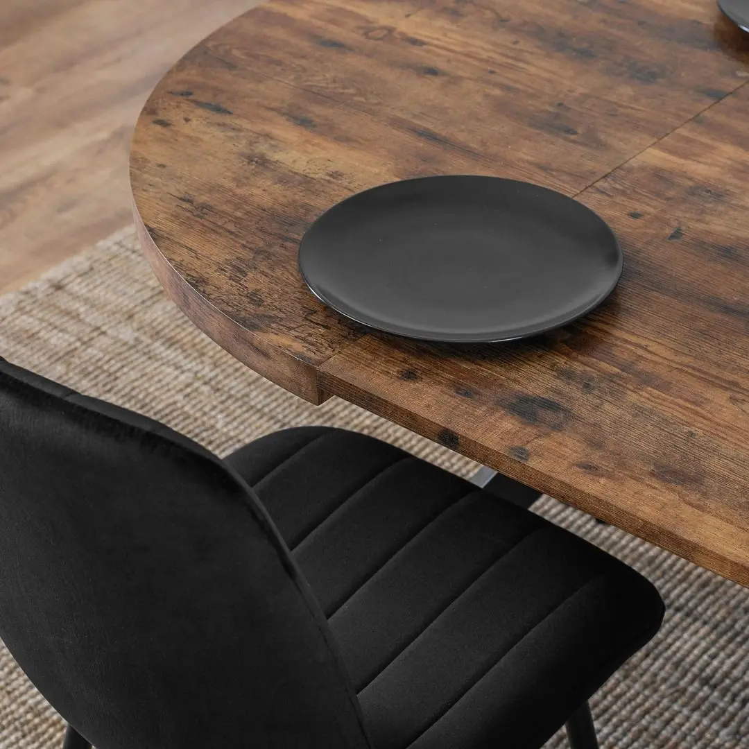 Masa extensibila Mebel Elite Lukas 250 (Rustic Oak/Black)