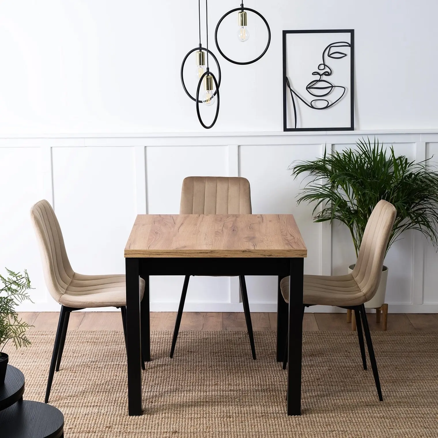 Стол раскладной Mebel Elite MAX 80/160 (Craft Oak/Black)