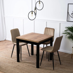 Стол раскладной Mebel Elite MAX 80/160 (Craft Oak/Black) Thumb