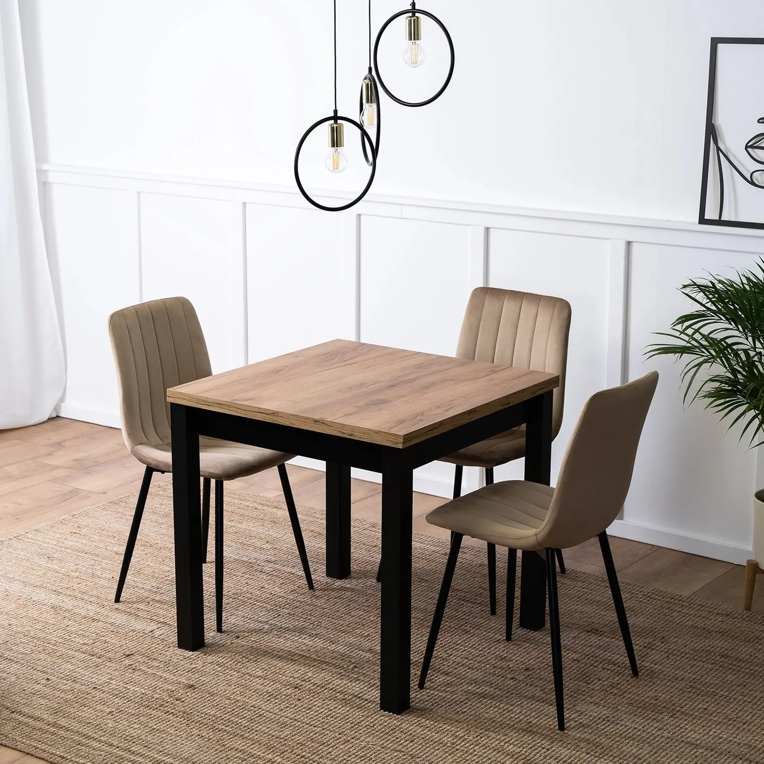 Стол раскладной Mebel Elite MAX 80/160 (Craft Oak/Black)