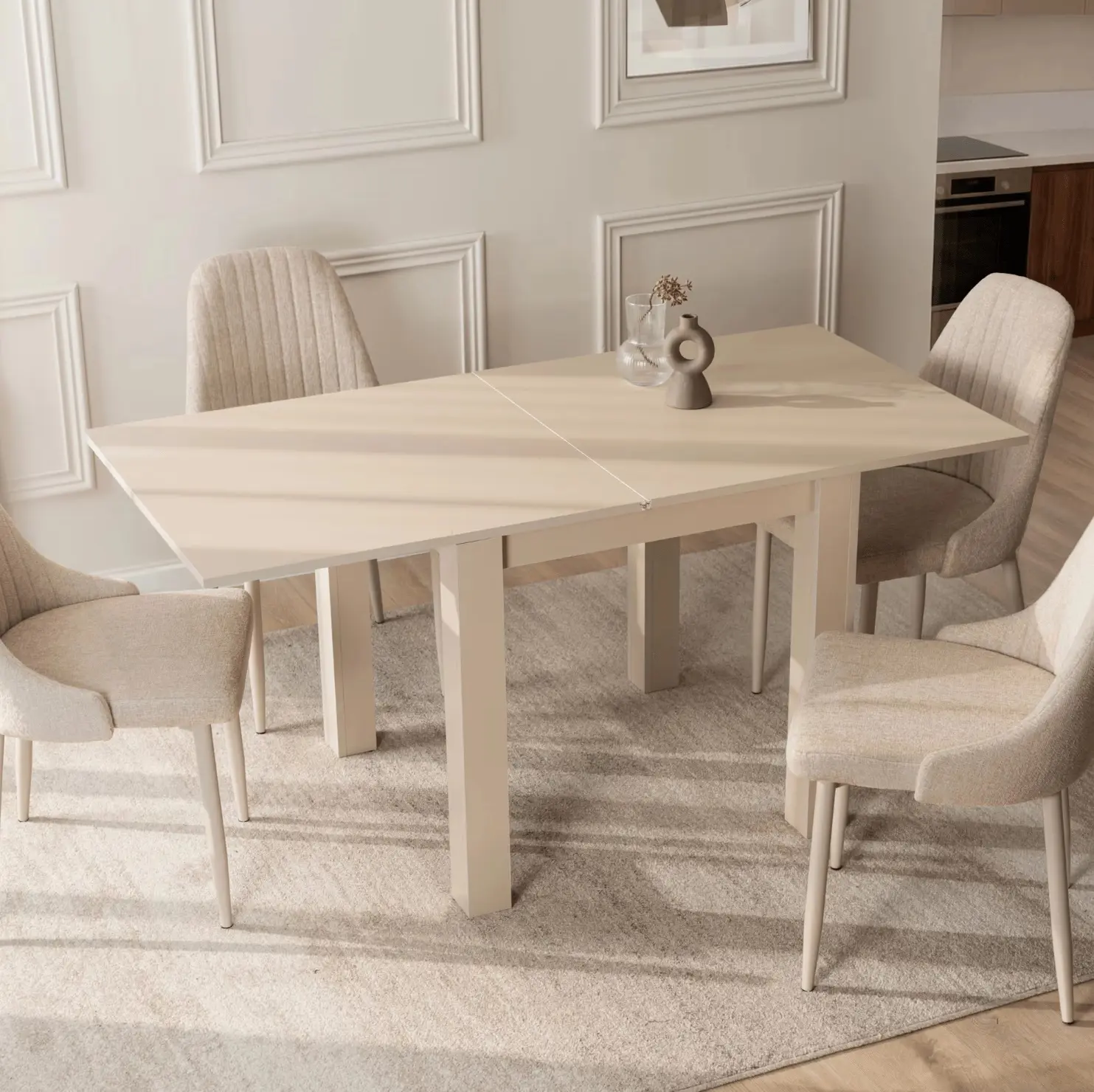 Стол раскладной Mebel Elite Max 80/160 (Macadamia Nut) - 7