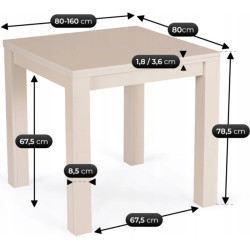 Стол раскладной Mebel Elite Max 80/160 (Macadamia Nut) Thumb