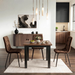 Masa extensibila Mebel Elite MAX 80-160 (Nicea Walnut/Black) Thumb