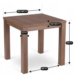 Стол раскладной Mebel Elite MAX 80-160 (Walnut) Thumb