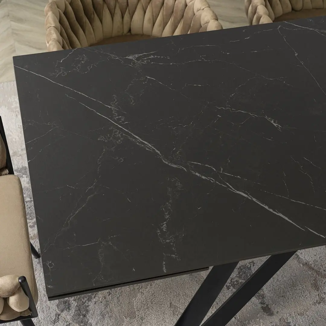 Masa extensibila Mebel Elite Maxime 76x160/240 (Black Marble)