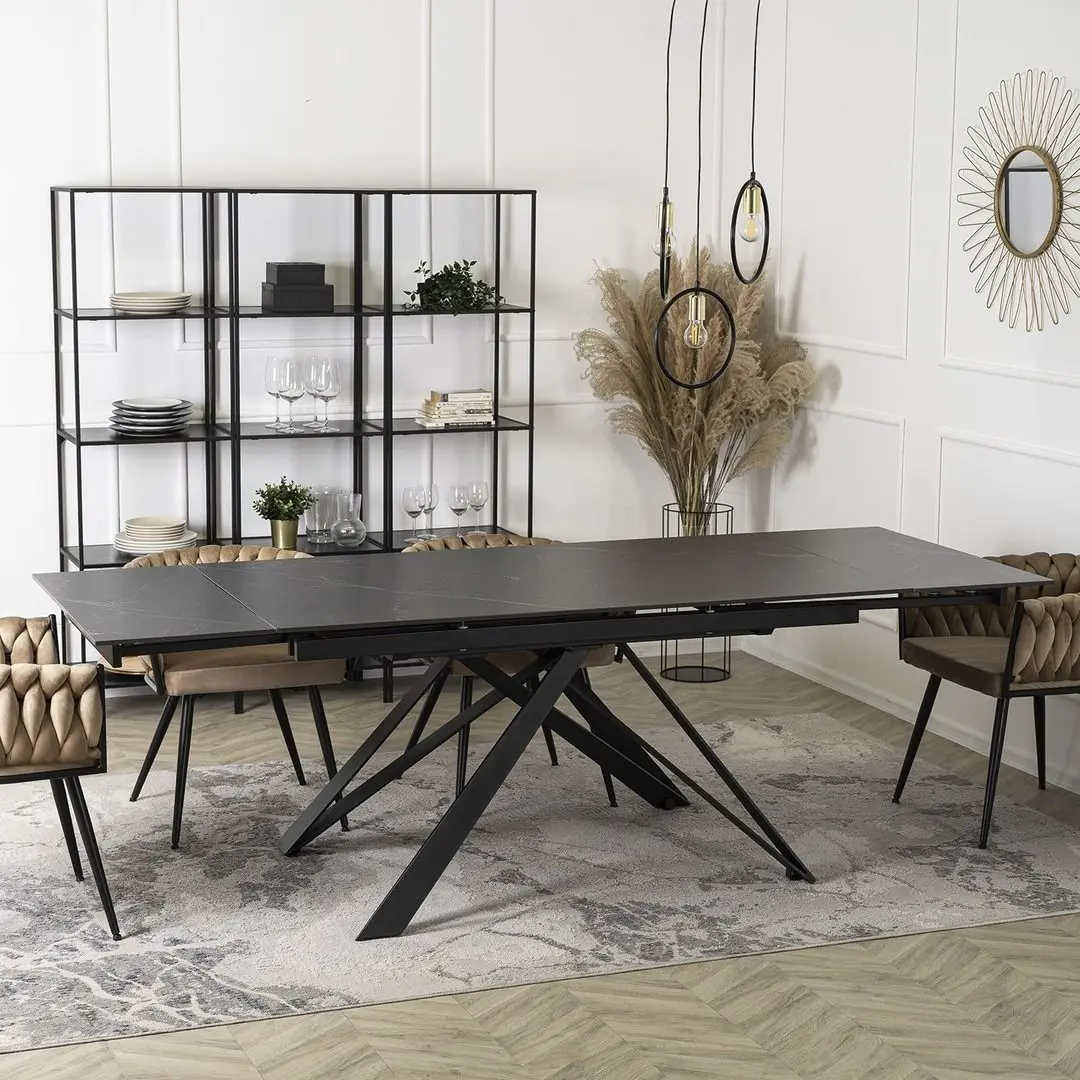 Masa extensibila Mebel Elite Maxime 76x160/240 (Black Marble)