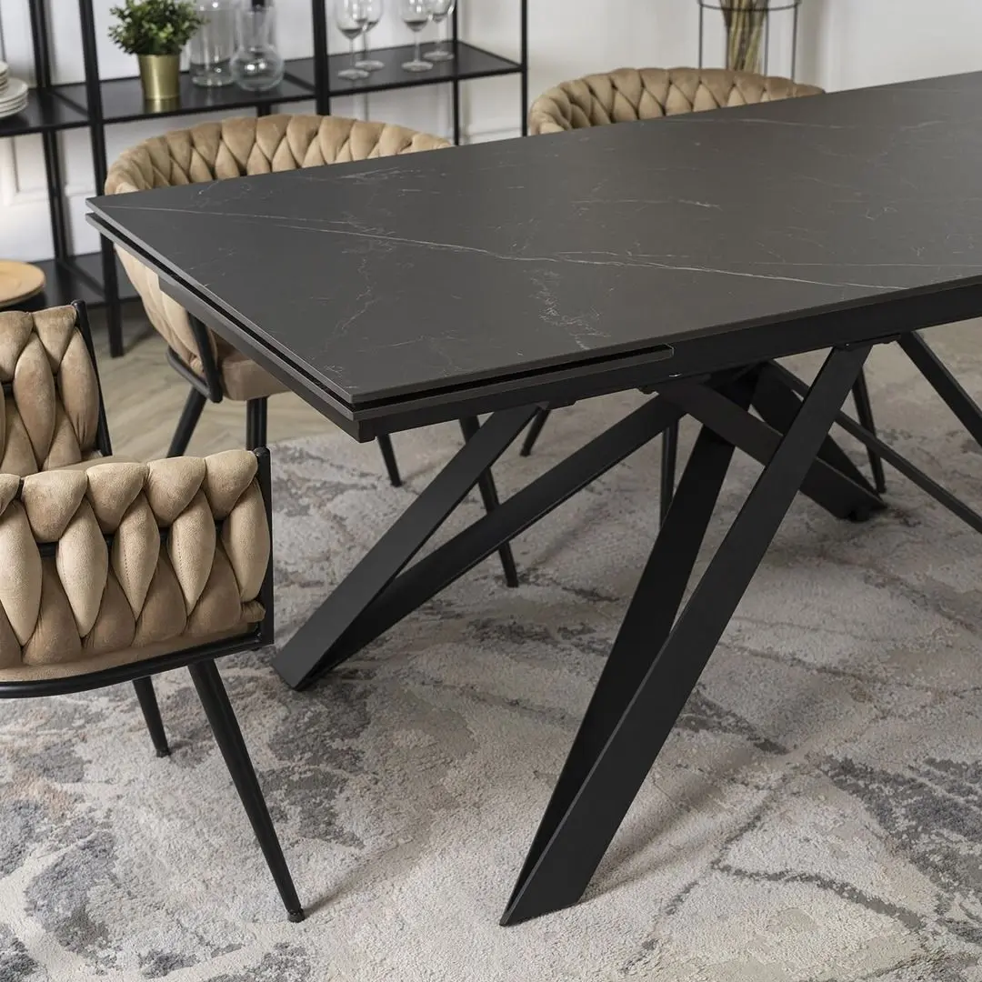 Masa extensibila Mebel Elite Maxime 76x160/240 (Black Marble)