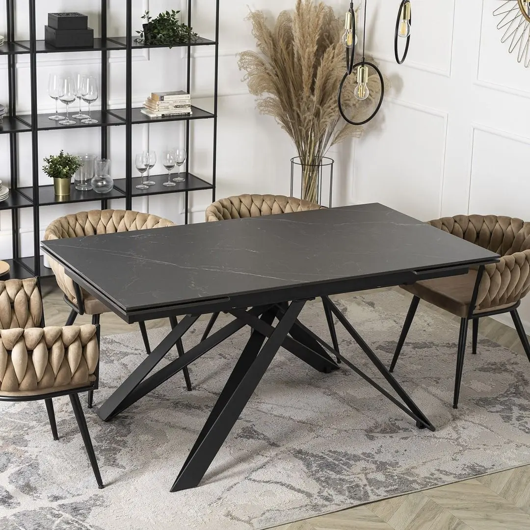 Masa extensibila Mebel Elite Maxime 76x160/240 (Black Marble)