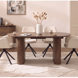 Стол раскладной Mebel Elite Oval 180/220 (Walnut)
