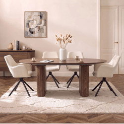 Стол раскладной Mebel Elite Oval 180/220 (Walnut) Thumb