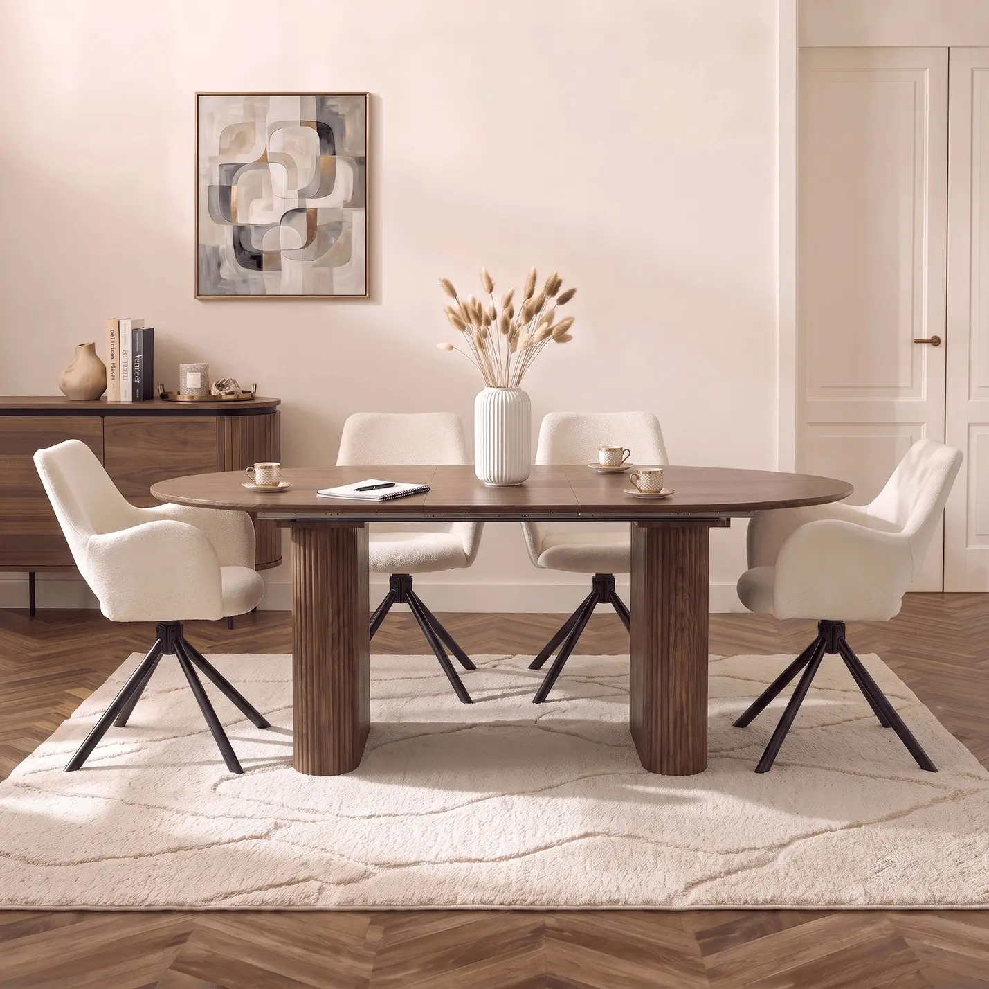 Стол раскладной Mebel Elite Oval 180/220 (Walnut) - 7