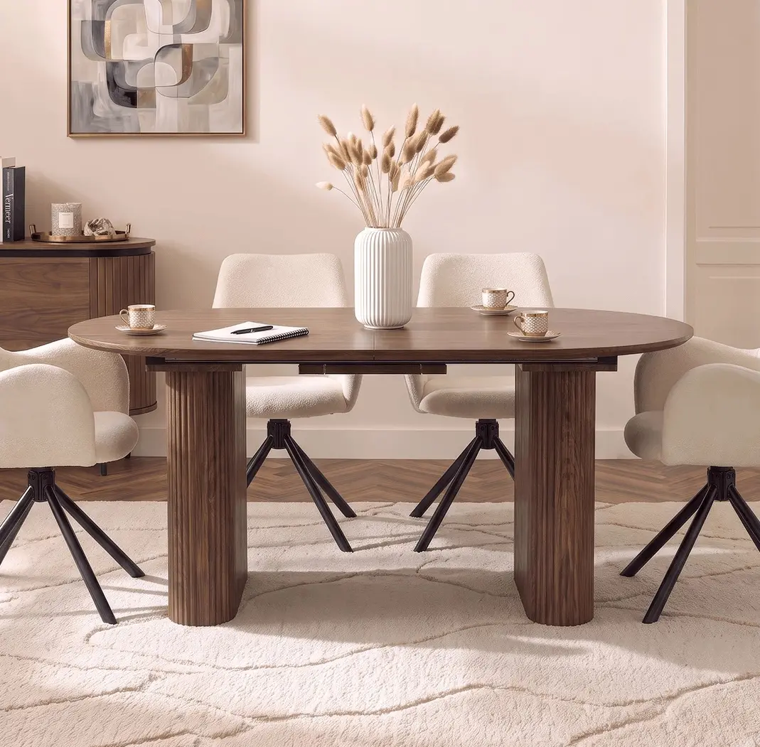 Стол раскладной Mebel Elite Oval 180/220 (Walnut)