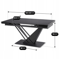 Masa extensibila Mebel Elite REX 160-220 (Black) Thumb